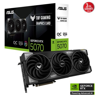 Asus Tuf-Rtx5070-O12g-Gamıng Rtx5070 12Gb Gddr7 192Bit 3Xdp/2Xhdmı