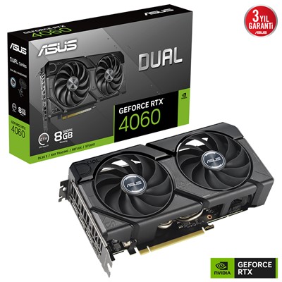 Asus Dual-Rtx4060-O8g-Evo Rtx4060 8Gb Gddr6x 128Bit 3Xdp/1Xhdmı