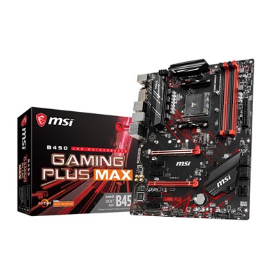 Msı B450 Gamıng Plus Max Am4 Ddr4 Ses Glan Hdmı/Dvı Sata3 Usb3.2 Atx