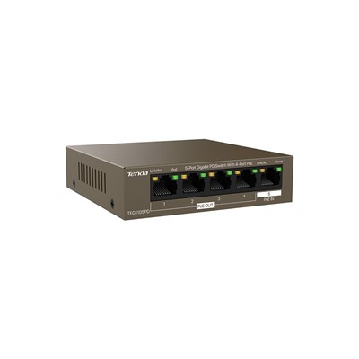 Tenda Teg1105pd 5 Port 10/100/1000 4 Port Poe Yonetılemez Rack Mount Swıtch