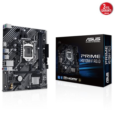 Asus Prıme H510m-F R3.0 H510 2Xddr4 Hdmı 1Xglan 1Xm.2 1200Pin Anakart