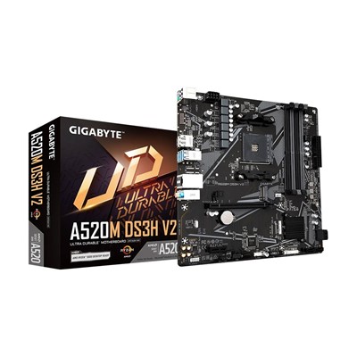 Gıgabyte A520m-Ds3h-V2 Am4 Ddr4 Ses Glan Dp/Hdmı Sata3 Usb3.2 Matx