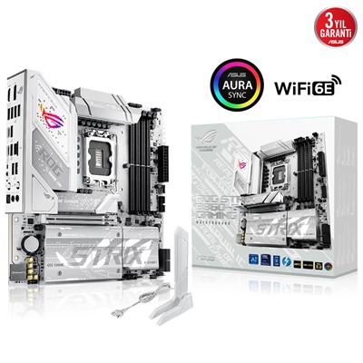 Asus Rog Strıx B860-G Gamıng Wıfı 4X Ddr5 Dp/Hdmı 4X M.2 1X 2.5Glan/Wıfı7/Bt Usb3.2 1851P Anakart