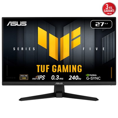 Asus Vg279qm5a 27" 0.3Ms 240Hz Ips Full Hd Dp/2Xhdmı Gamıng Monıtor