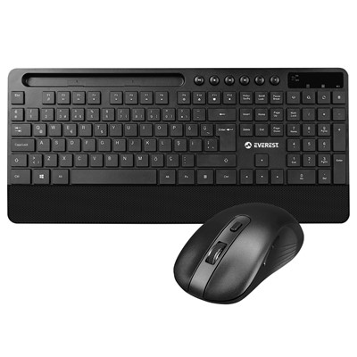 EVEREST KM-9676 TELEFON STANDLI KABLOSUZ MULTIMEDIA Q KLAVYE + MOUSE SET