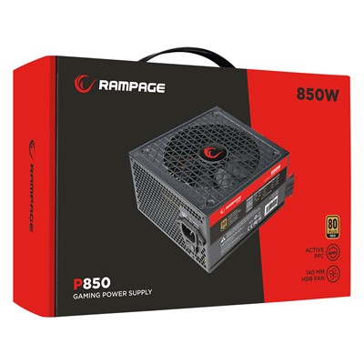 Rampage P850 850W 80+ Gold 14Cm Power Supply Long Lıfe Hdb