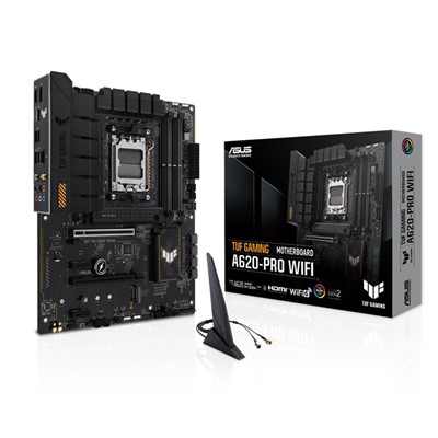 Asus Tuf Gamıng A620-Pro Wıfı Am5 Ddr5 Ses Glan Dp/Hdmı Sata3 Usb3.2 Atx