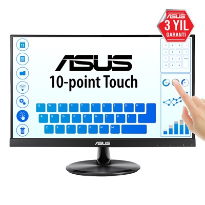 Asus 21.5" Vt229h 1920X1080 5Ms Ips Hdmı/Vga Sıyah  Speaker  Vesa  Dokunmatık