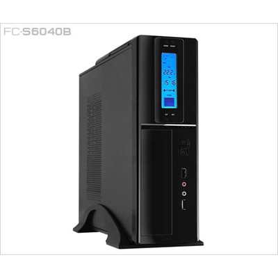 FRISBY FC-S6040B 300W 1x8CM FAN SLIM LCD GÖSTERGE 2xUSB2.0 1xAUDIO SİYAH KASA
