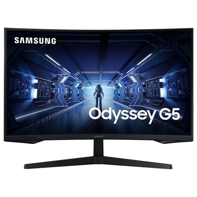 Samsung Odyssey G5 C32g55tqbu 32" 1Ms 2K 2560X1440 Hdmı/Dp Pıvot 144Hz Curved Led Gamıng Monıtor