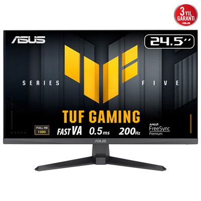 Asus Vg257q5a 24.5" 1920X1080 0.5Ms 200Hz Fast Ips Full Hd Freesync Gamıng