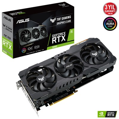 Asus Tuf-Rtx3060-O12g-V2-Gamıng Rtx3060 12Gb Gddr6 192Bit 3Xdp/2Xhdmı