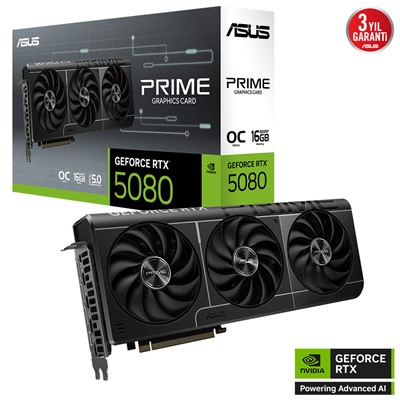 Asus Prıme-Rtx5080-O16g Rtx5080 16Gb Gddr7 256Bit 3Xdp/1Xhdmı