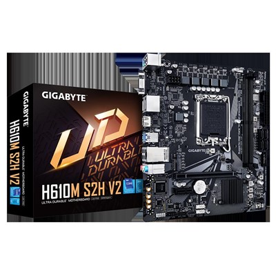 Gıgabyte H610m-S2h-V2-Ddr5 1700P Ddr5 Ses Glan Dp/Hdmı/D-Sub Sata3 Usb3.2 Matx