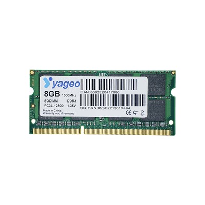 Yageo 8Gb 1600Mhz Ddr3 1.35V Bulk Notebook Ram