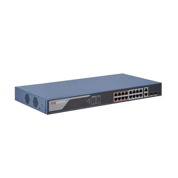 HIKVISION DS-3E1318P-EI 16 PORT 10/100 16 PORT POE 2 PORT GİGABİT UPLINK 230W YONETILEBILIR SWITCH