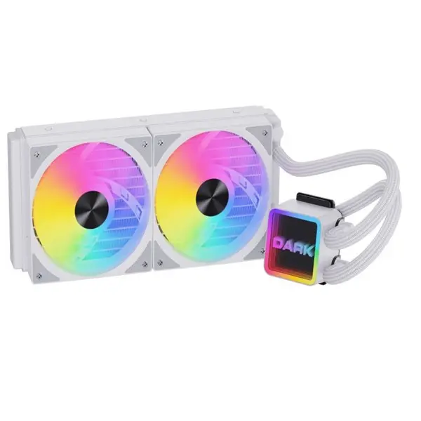 Dark Freezer W247w 240Mm Rgb 115X/1200/1700/Am4/Am5 Sıvı Sogutma Beyaz Dkccw247w