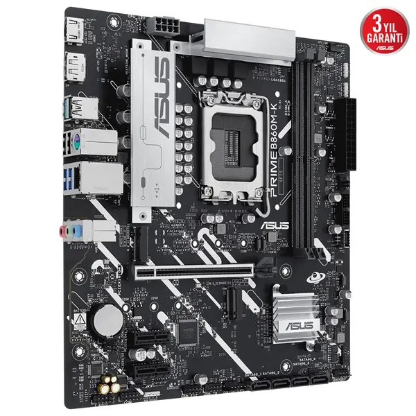 Asus Prıme B860m-K 2X Ddr5 Dp/Hdmı 2X M.2 1X 2.5Glan Usb3.2 1851P Anakart