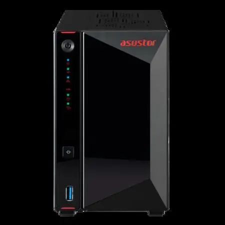 Asustor As5402t 2 Slot Tower Nas Celeron 2Ghz Quad 4Gb Ddr4 2X2.5Gbe