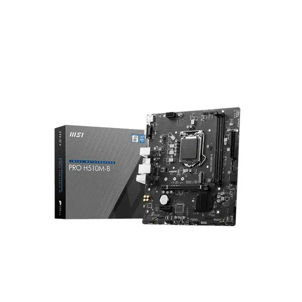 Msı Pro H510m-B 1200P Ddr4 Ses Glan Hdmı/Vga Sata3 Usb3.2 Matx