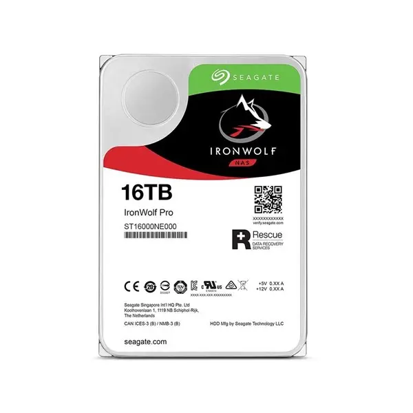 Seagate Ironwolf Pro 16 Tb 7200Rpm 256Mb Sata3 550Tb/Y Rv Nas (St16000nt001)