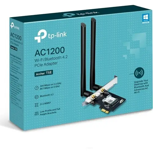 Tp-Lınk Archer T5e Ac1200 1167Mb/S 2×2 Mımo Pcı Express Wıreless Adaptör