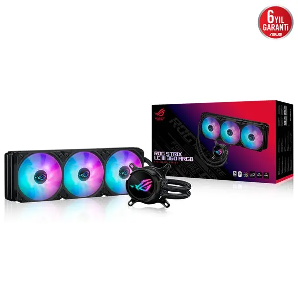 Asus Rog Strıx Lc Iıı 360 Argb Aura Sync Rgb Fan 360Mm Lga1700/Am4 Soket Sıvı Soğutma