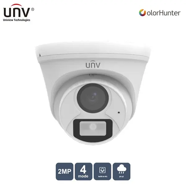 Unıvıew Uac-T112-Af28-W 2Mp 2.8Mm Colorhunter 20Mt Ip67 Ahd Dahili Ses Dome Kamera