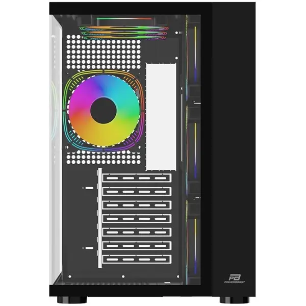 Power Boost Pb-Ss02b 7X Argb Fan Atx Sea Vıew Usb3.0 Siyah Kasa