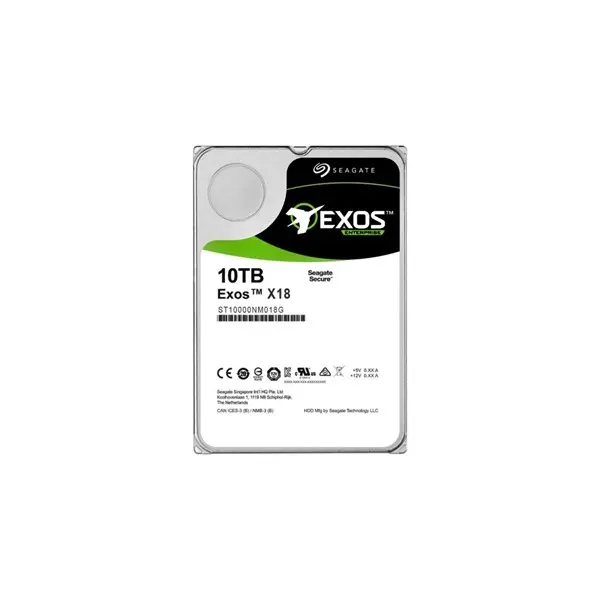 Seagate Exos X18 10Tb 7200Rpm 256Mb Sata3 6Gbit/Sn St10000nm018g Nas Hdd