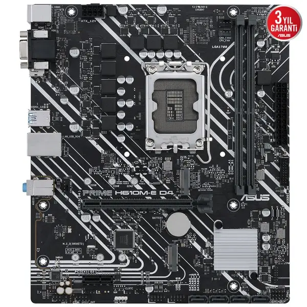 Asus Prıme H610m-E D4 Csm 2Xddr4 Hdmı/Dp 2Xm.2 1Xglan 1700P Anakart