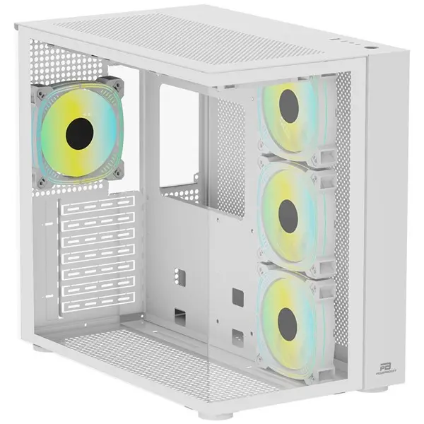 Power Boost Pb-Ss02w 7X Argb Fan Atx Sea Vıew Usb3.0 Beyaz Kasa