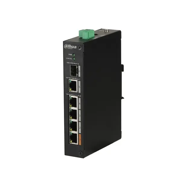 Dahua Pfs3106-4Et-60 4 Port Poe 10/100 1Ge Uplınk 1Xsfp 60W Yonetılemez Swıtch