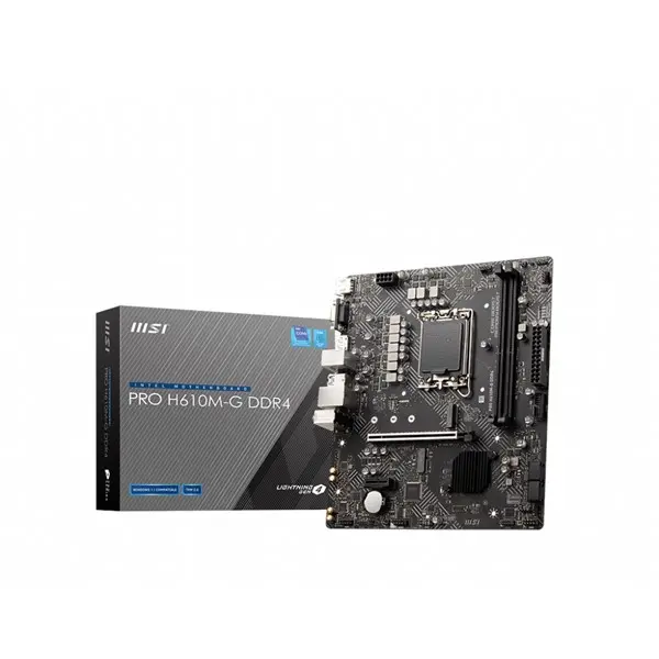 Msı Pro H610m-G Ddr4 1700P Ddr4 Ses Glan Dp/Hdmı/Vga Sata3 Usb3.2 Matx
