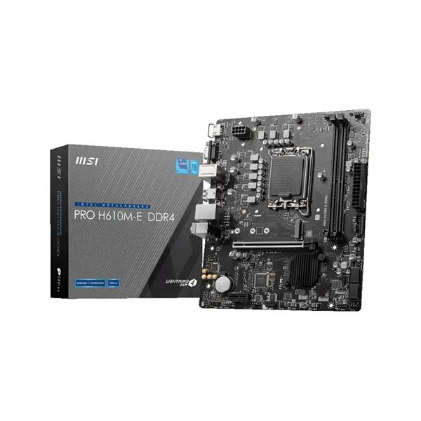 Msı Pro H610m-E Ddr4 1700P Ddr4 Ses Glan Hdmı/Vga Sata3 Usb3.2 Matx