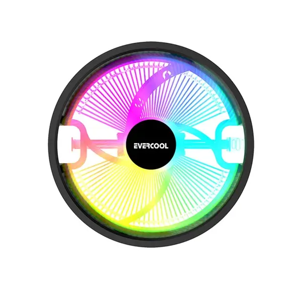 Evercool Cs-02 Rainbow 12Cm Rgb Amd/Intel Lga1700p/1851P/Am5 Soket İşlemci Fanı