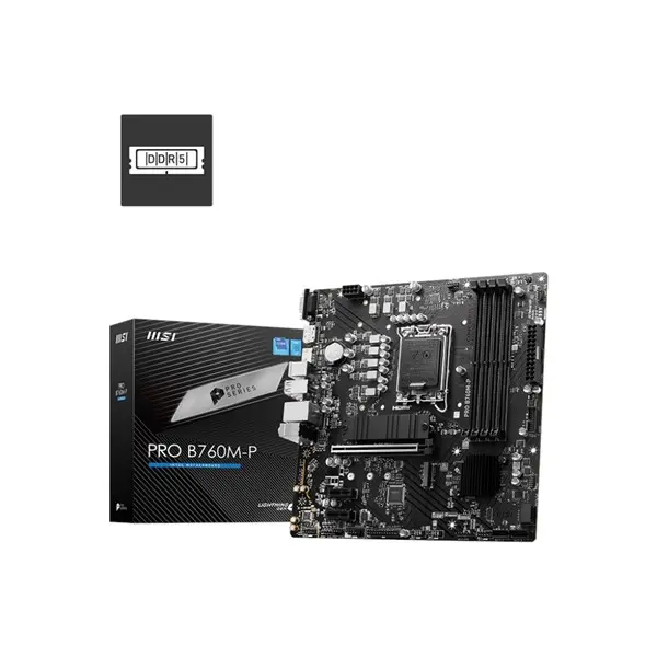 Msı Pro B760m-P 1700P Ddr5 Ses Glan Dp/Hdmı/Vga Sata3 Usb3.2 Matx