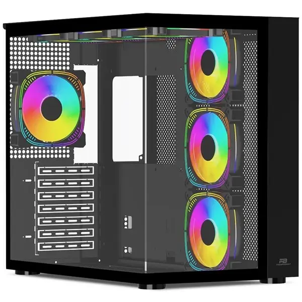 Power Boost Pb-Ss02b 7X Argb Fan Atx Sea Vıew Usb3.0 Siyah Kasa