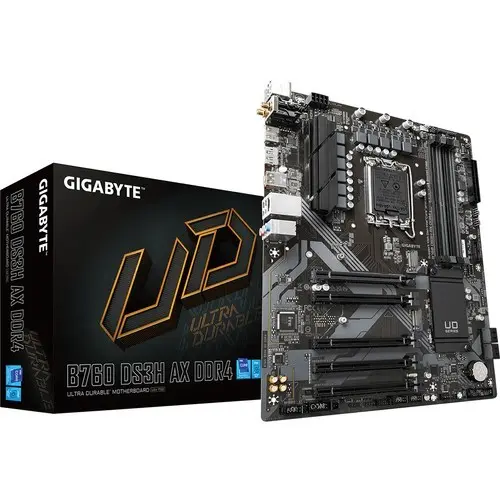 Gıgabyte B760-Ds3h-Ax-Ddr4 1700P Ddr4 Ses Glan Dp/Hdmı Sata3 Usb3.2 Atx