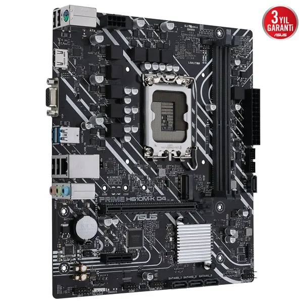 Asus Prıme H610m-K D4 2Xddr4 Vga/Hdmı 1Xm.2 1Xglan 1700P Anakart