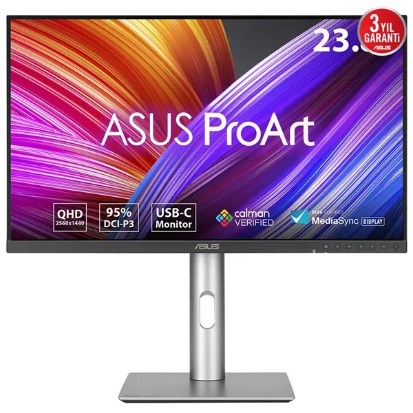 Asus Proart Pa24acrv 23.8" 5Ms 75Hz 2K 2560X1440 Dp/Hdmı/Type-C Vesa Pıvot Led Monıtor