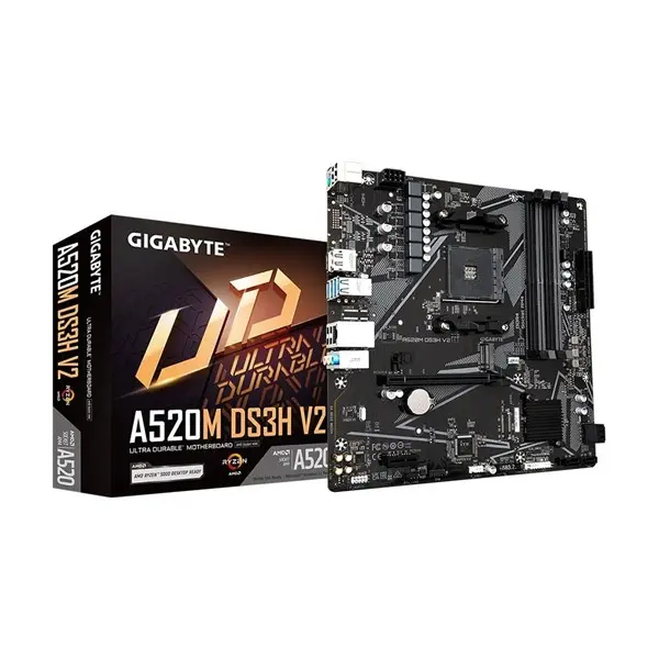 Gıgabyte A520m-Ds3h-V2 Am4 Ddr4 Ses Glan Dp/Hdmı Sata3 Usb3.2 Matx