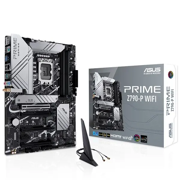 Asus Prıme Z790-P Wıfı Intel Z790 Lga1700 Ddr5 7200 Dp Hdmı 3X M2 Usb3.2 Ax Wifi Bt Aura Rgb 2.5Gbit Lan Atx Asus 5X Protectıon Iıı Armoury Crate Aı Suite 3