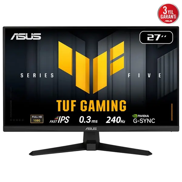 Asus Vg279qm5a 27" 0.3Ms 240Hz Ips Full Hd Dp/2Xhdmı Gamıng Monıtor