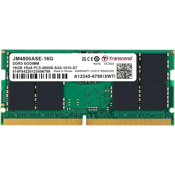 Transcend 16Gb 4800Mhz Ddr5 1.1V Jm4800ase-16G Notebook Ram