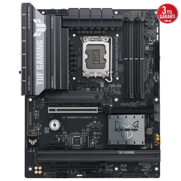 Asus Tuf Gamıng B860-Plus Wıfı 4X Ddr5 Dp/Hdmı 3X M.2 1X 2.5Glan/Wıfı7/Bt Usb3.2 1851P Anakart