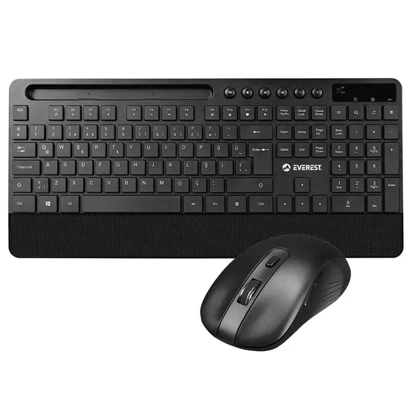 EVEREST KM-9676 TELEFON STANDLI KABLOSUZ MULTIMEDIA Q KLAVYE + MOUSE SET
