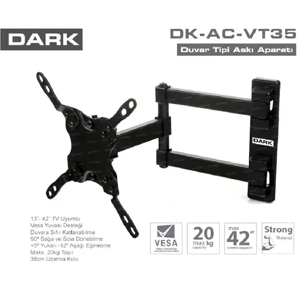 DARK DK-AC-VT34 DUVAR ASKI APARATI HAREKETLİ 13" - 42"