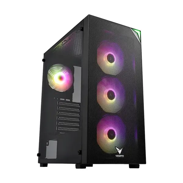 Vento Vg4200s Psu Yok 4X12cm Rgb Fan E-Atx Meshed Panel 2Xusb2.0/1Xusb3.0 Siyah Gamıng Kasa