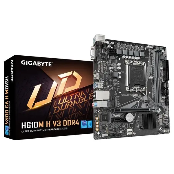 Gıgabyte H610m-H-V3-Ddr4 1700P Ddr4 Ses Glan Hdmı/Vga Sata3 Usb3.2 Matx